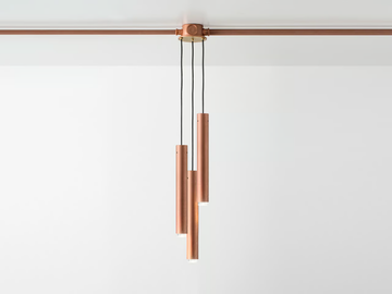 MULTIBOX SYSTEM - LED copper pendant lamp by Aldo Bernardi - view 2